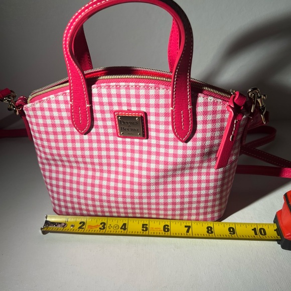 Dooney & Bourke Pink Gingham Mini Satchel Crossbody Bag - Picture 6 of 16